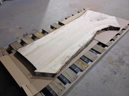 CNC Flattened live edge slab