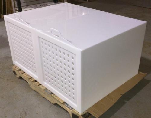 White HDPE Dog Crate - Hot Air Welding