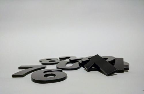 Black Acrylic Numbers