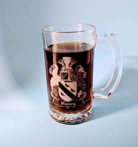 Laser engraved beer mug