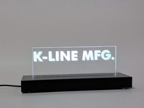 Laser engraved Acrylic LED light with black acrylic base